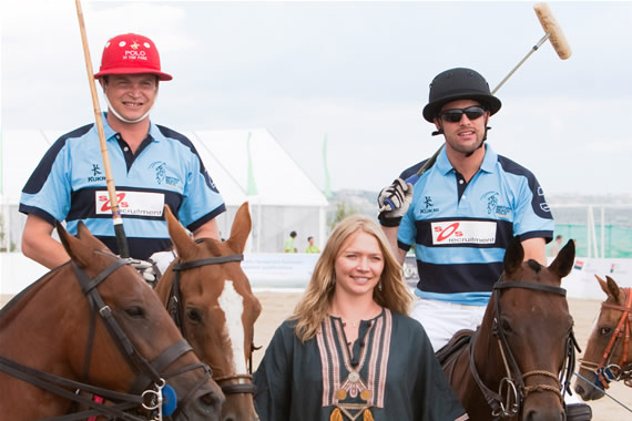 Jodie Kidd at the British Beach Polo Championship